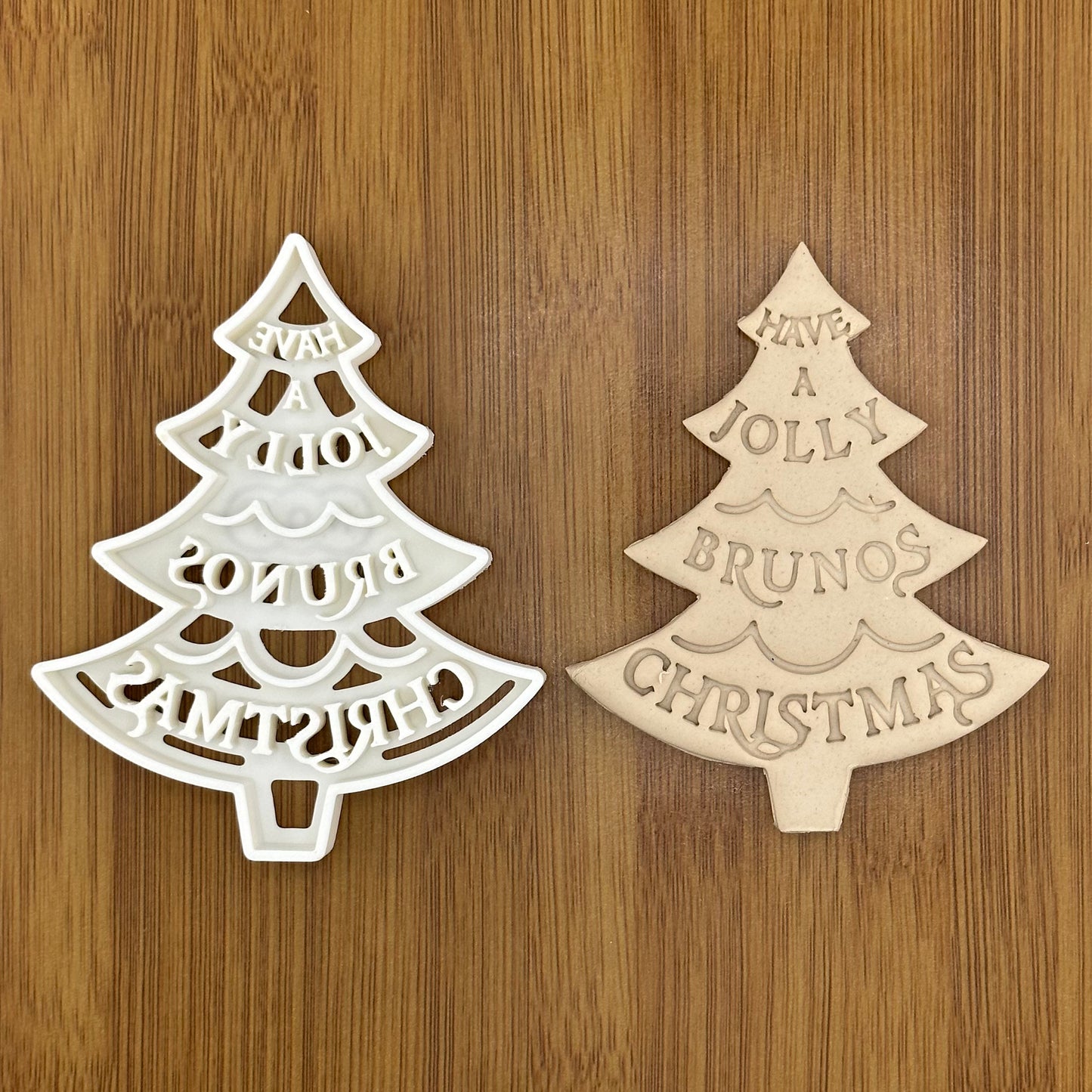Custom Christmas Tree Cookie Cutter | Personalized with Your Text