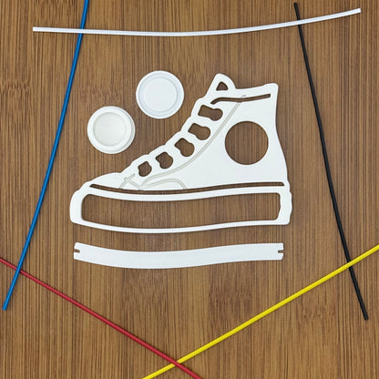 Ornament Craft Kit | Personalized Sneaker with Their Name or Blank | Color Marker Set (8)