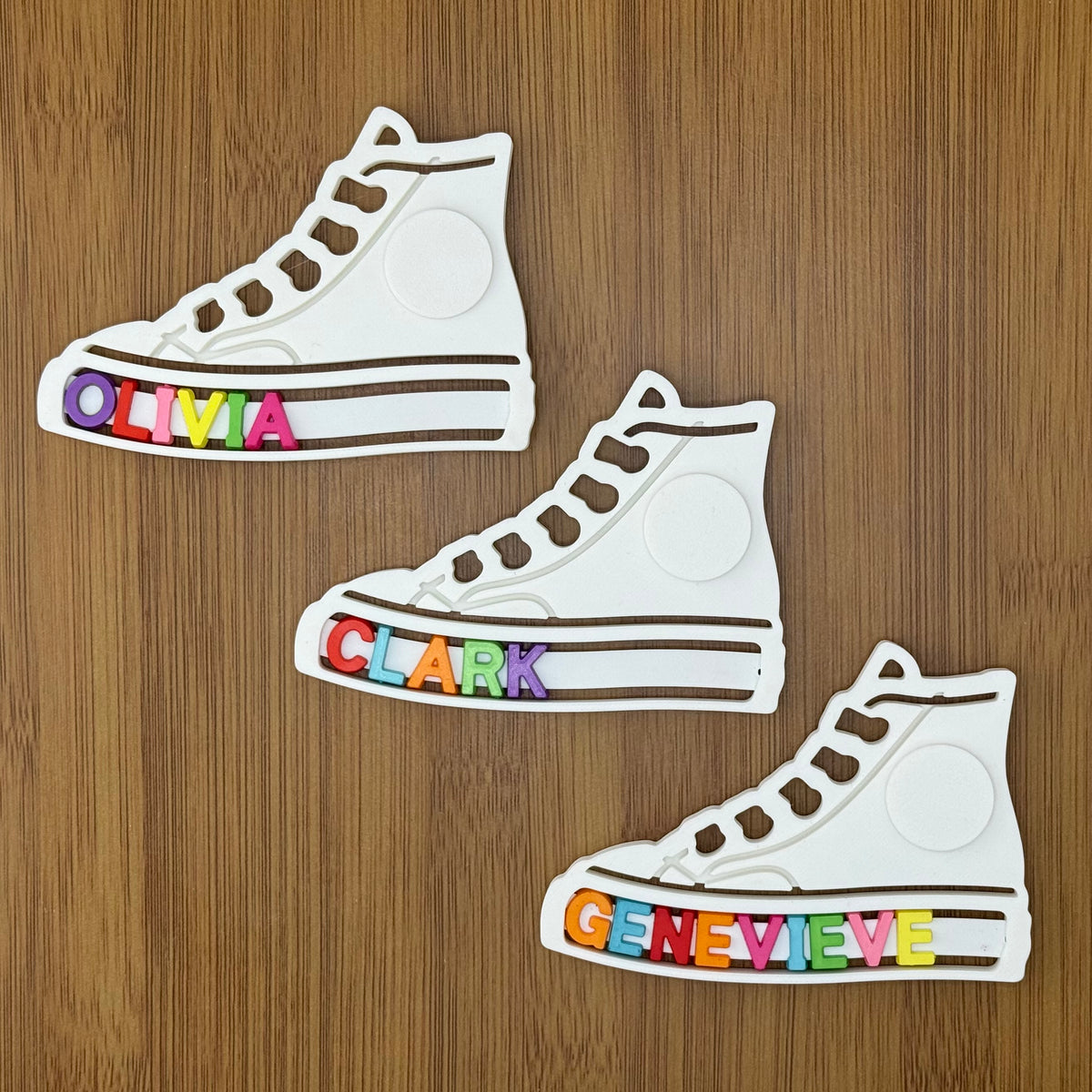 Ornament Craft Kit | Personalized Sneaker with Their Name or Blank | Color Marker Set (8)
