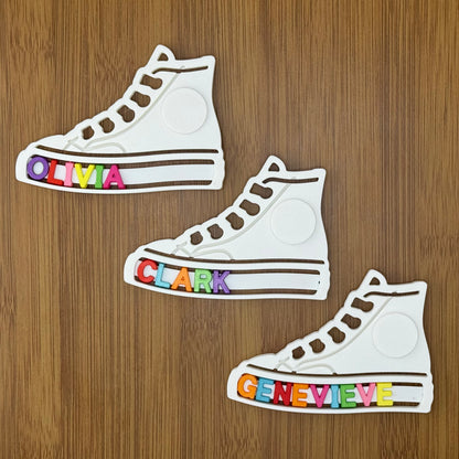 Ornament Craft Kit | Personalized Sneaker with Their Name or Blank | Color Marker Set (8)