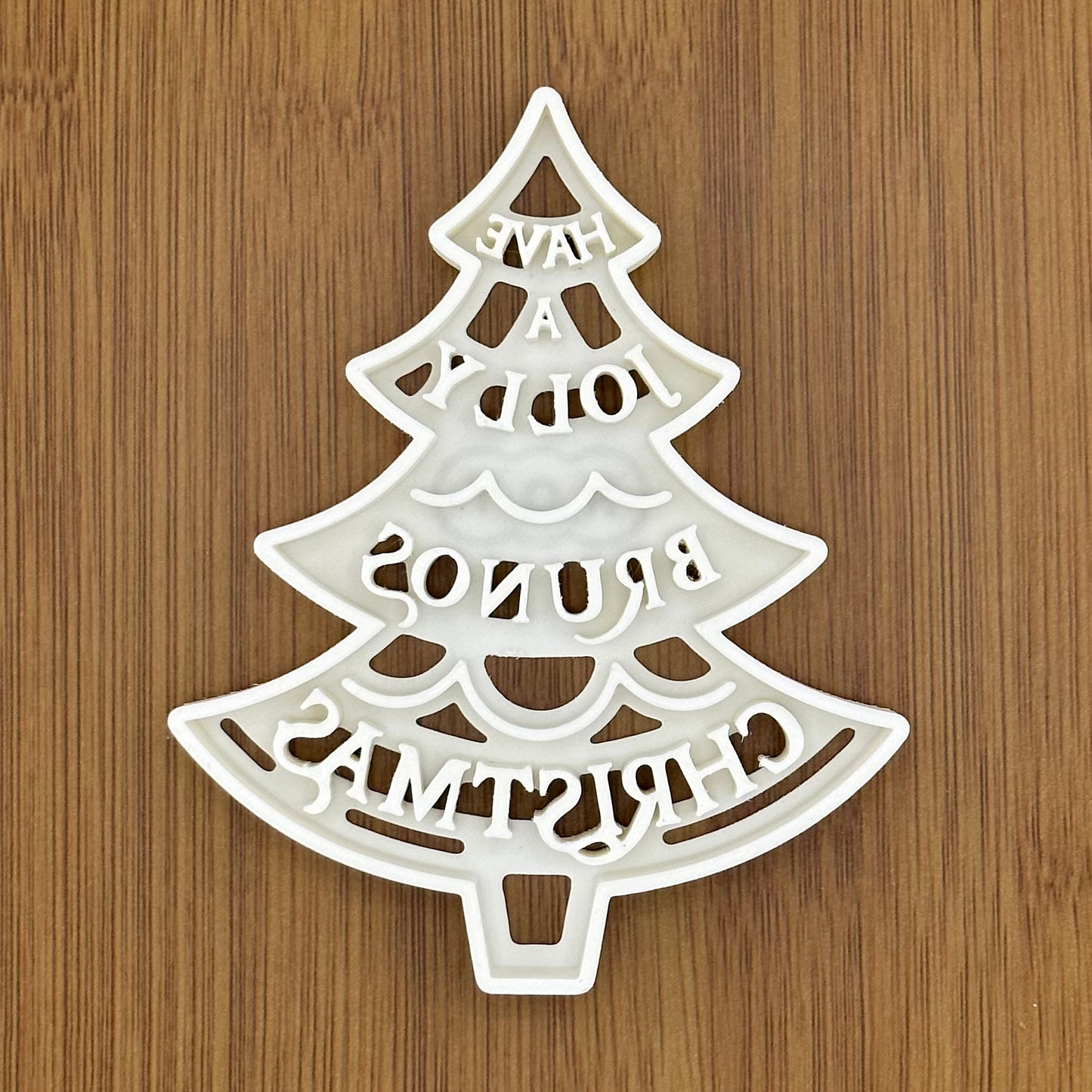Custom Christmas Tree Cookie Cutter | Personalized with Your Text