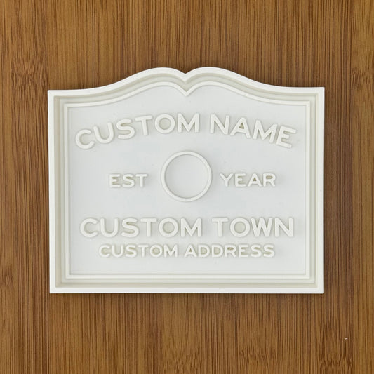 Custom Plaque Decor Inspired by Entering Town Sign | Personalized with your Text