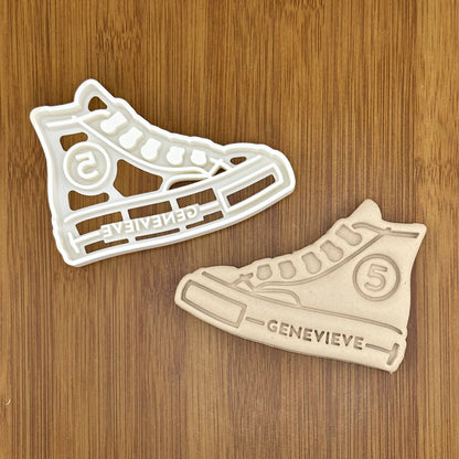 Sneaker Cookie Cutter | Blank or Personalized with Your Name and Number