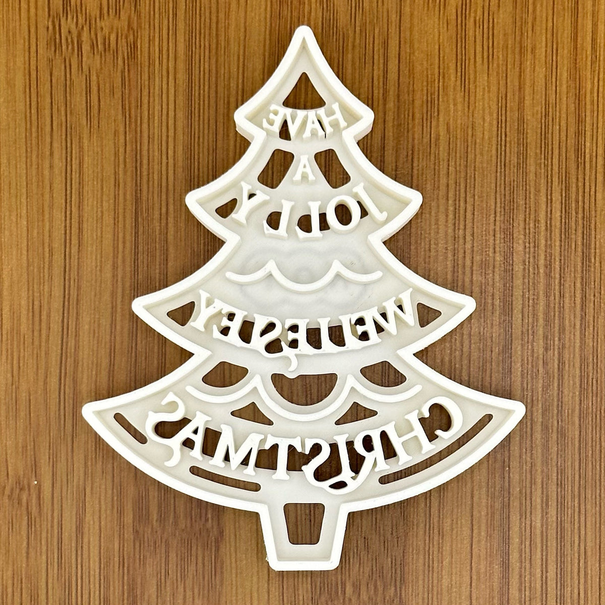 Custom Christmas Tree Cookie Cutter | Personalized with Your Text