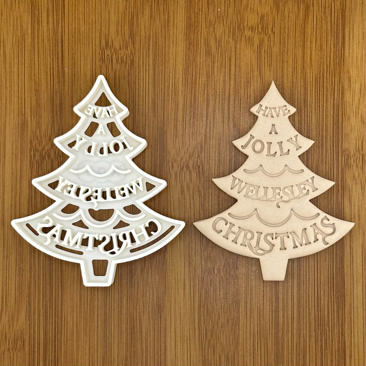 Custom Christmas Tree Cookie Cutter | Personalized with Your Text